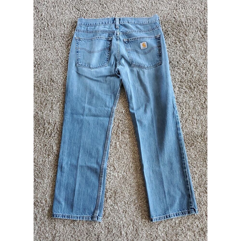 Carhartt B320 WTB Blue Jeans Mens 31x30 Measures 32x29 Relaxed Fit Straight Leg - Picture 4 of 6